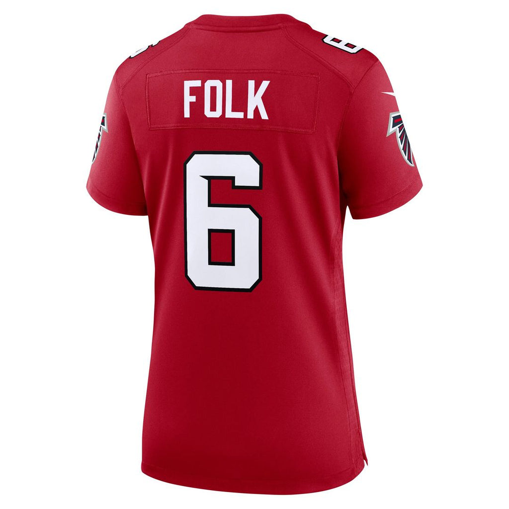 Nick Folk Atlanta Falcons Nike Women's Team Game Jersey -  Red