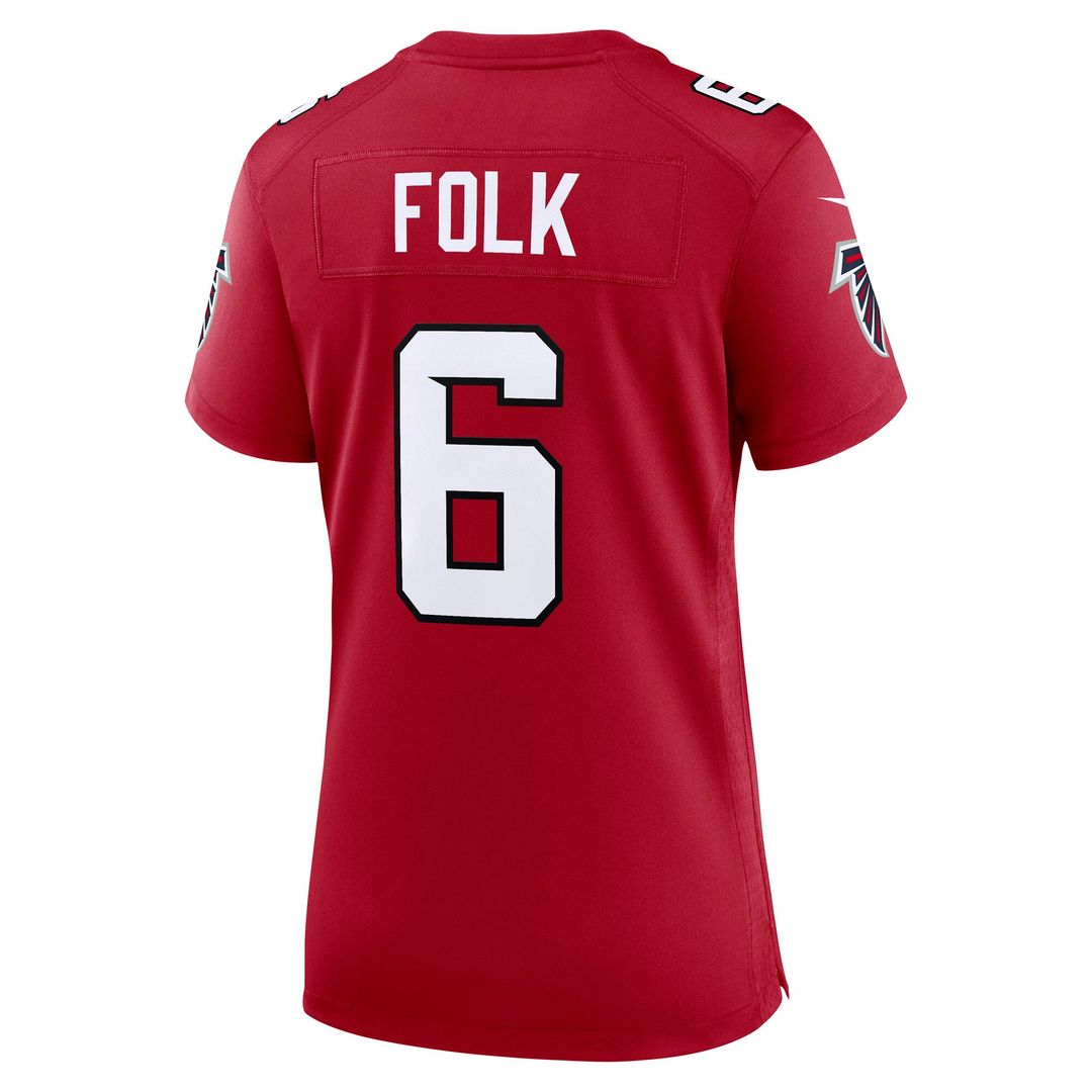 Nick Folk Atlanta Falcons Nike Women's Team Game Jersey -  Red