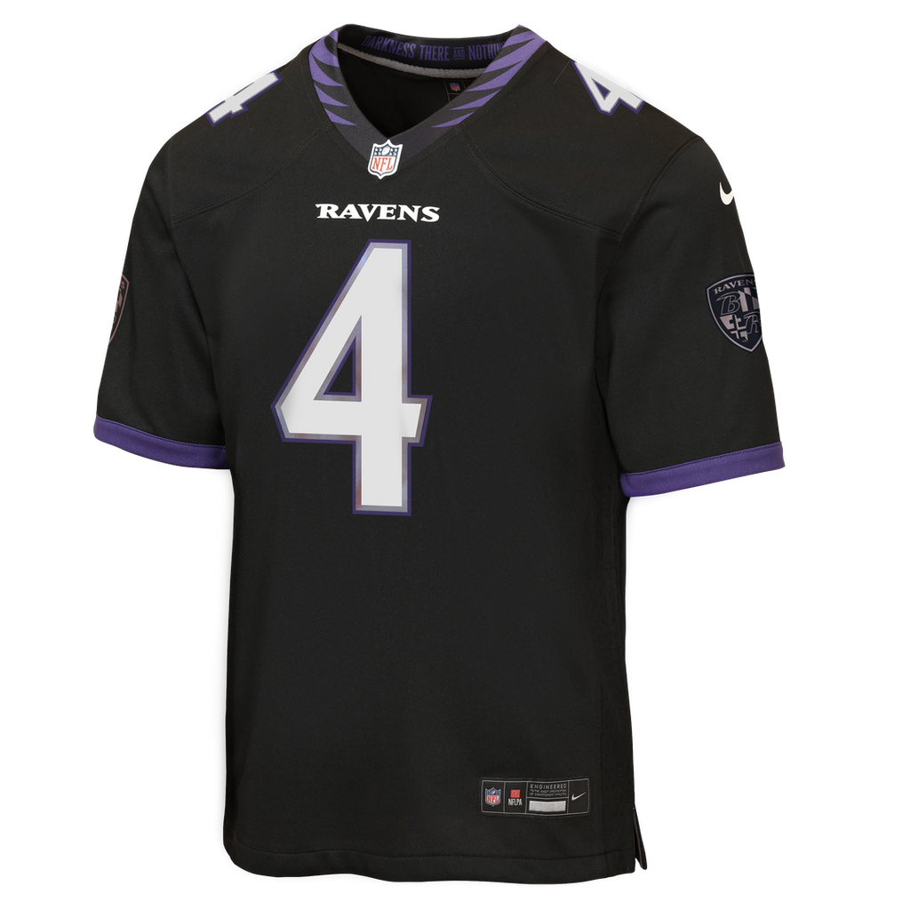 Zay Flowers Baltimore Ravens Nike Youth Alternate Game Jersey - Black