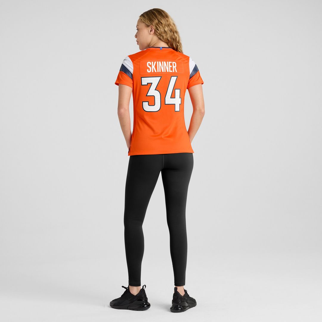 JL Skinner Denver Broncos Nike Women's Team Game Jersey -  Orange