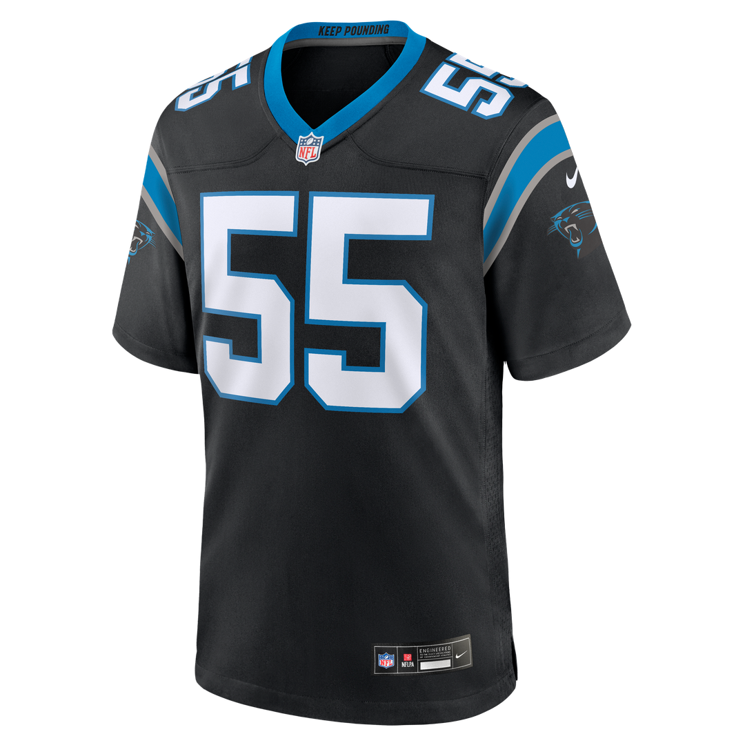 Maema Njongmeta Carolina Panthers Nike Team Game Jersey -  Black