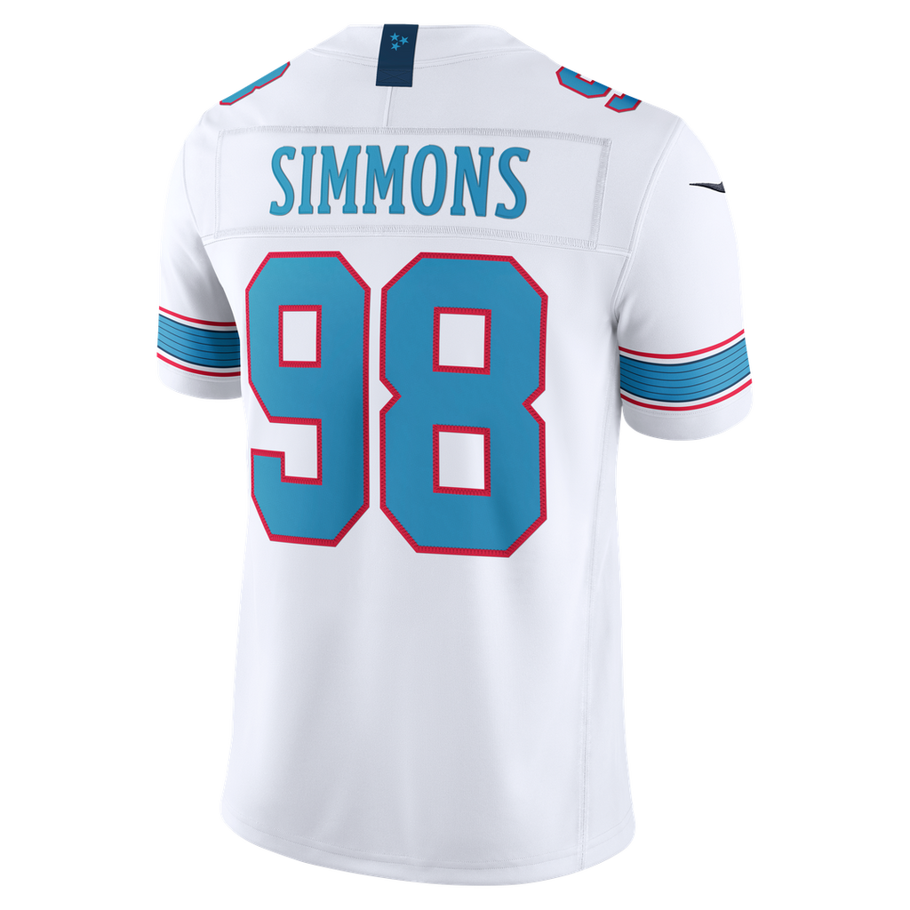 Jeffery Simmons Tennessee Titans Nike Vapor F.U.S.E. Stitched Limited Jersey - White