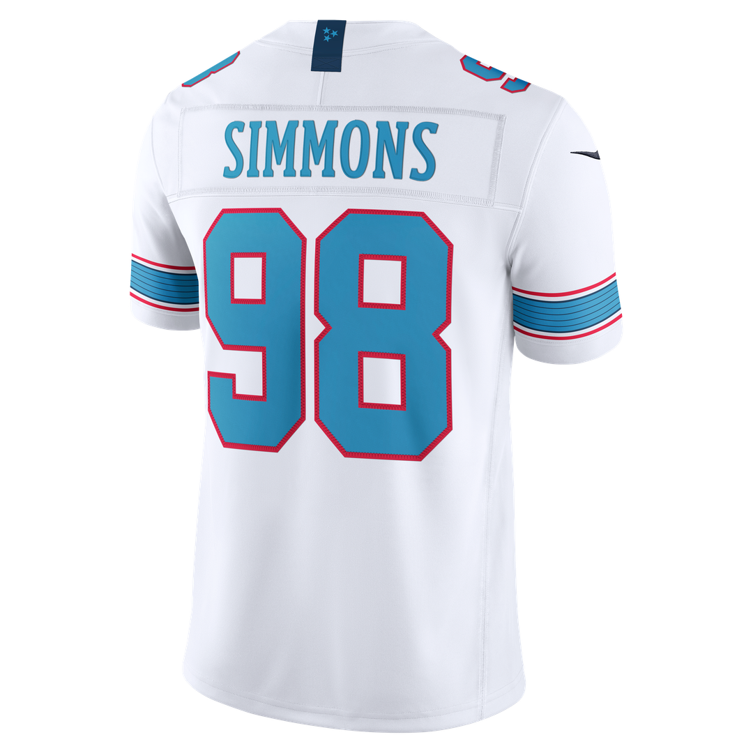 Jeffery Simmons Tennessee Titans Nike Vapor F.U.S.E. Stitched Limited Jersey - White