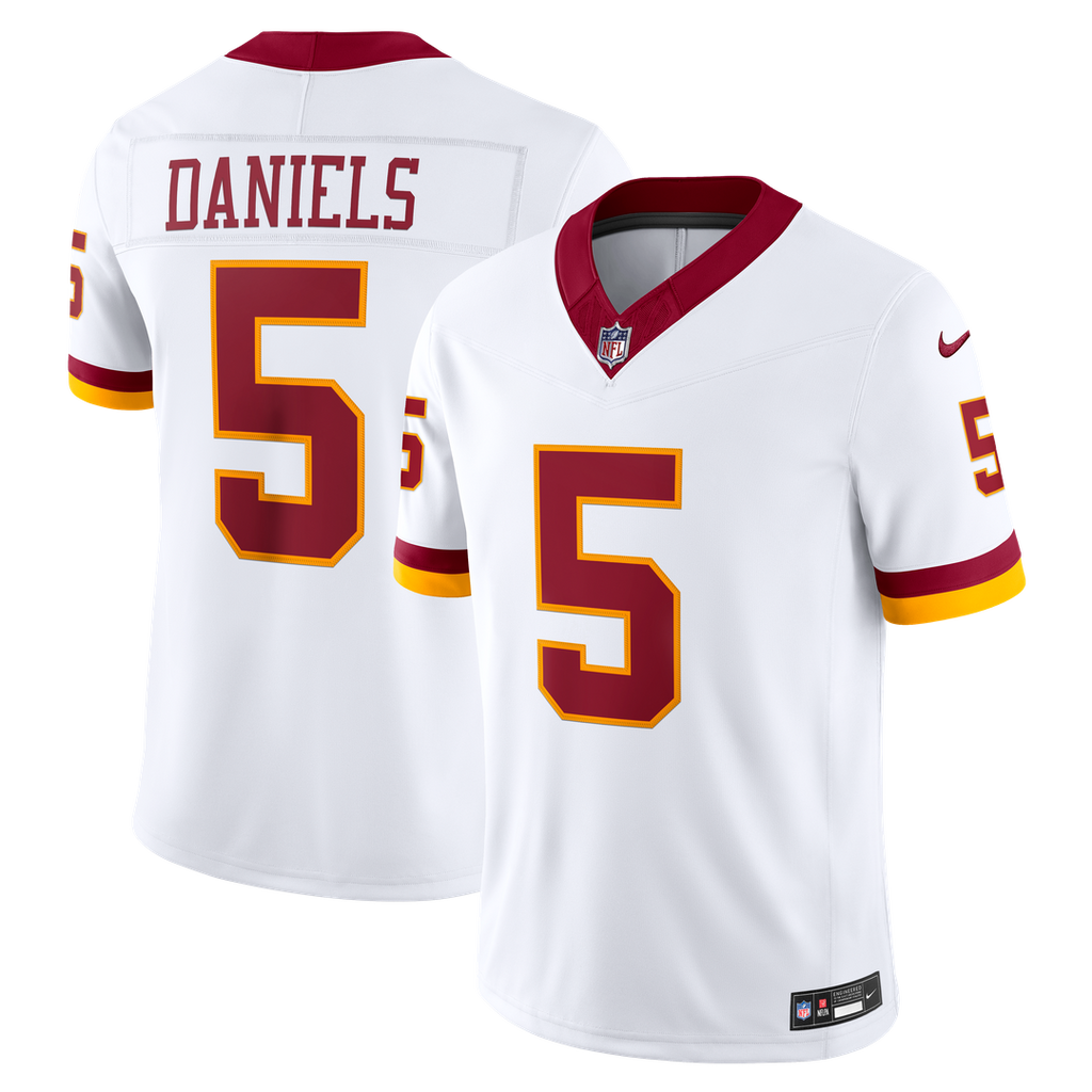 Jayden Daniels Washington Commanders Nike Vapor F.U.S.E. Stitched Limited Jersey - White