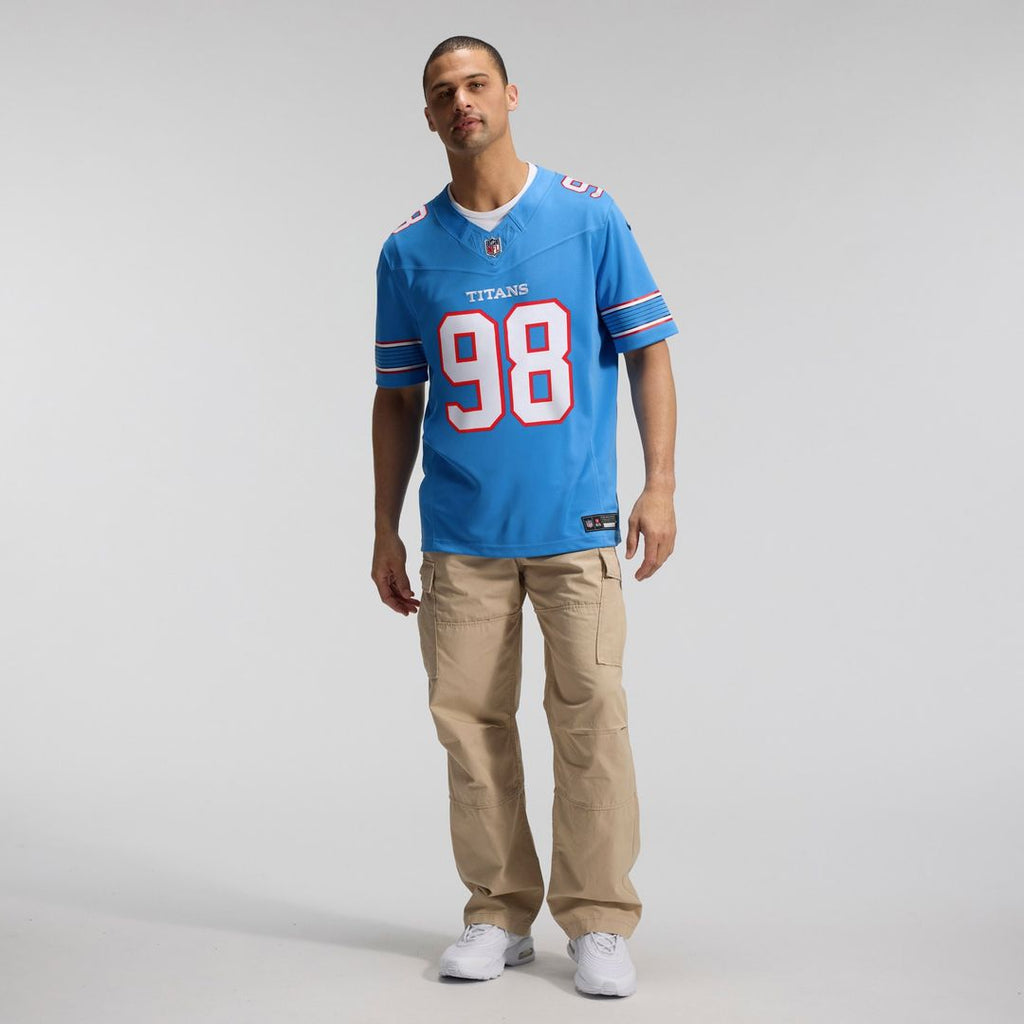 Jeffery Simmons Tennessee Titans Nike Vapor F.U.S.E. Sewn Down Limited Jersey - Light Blue