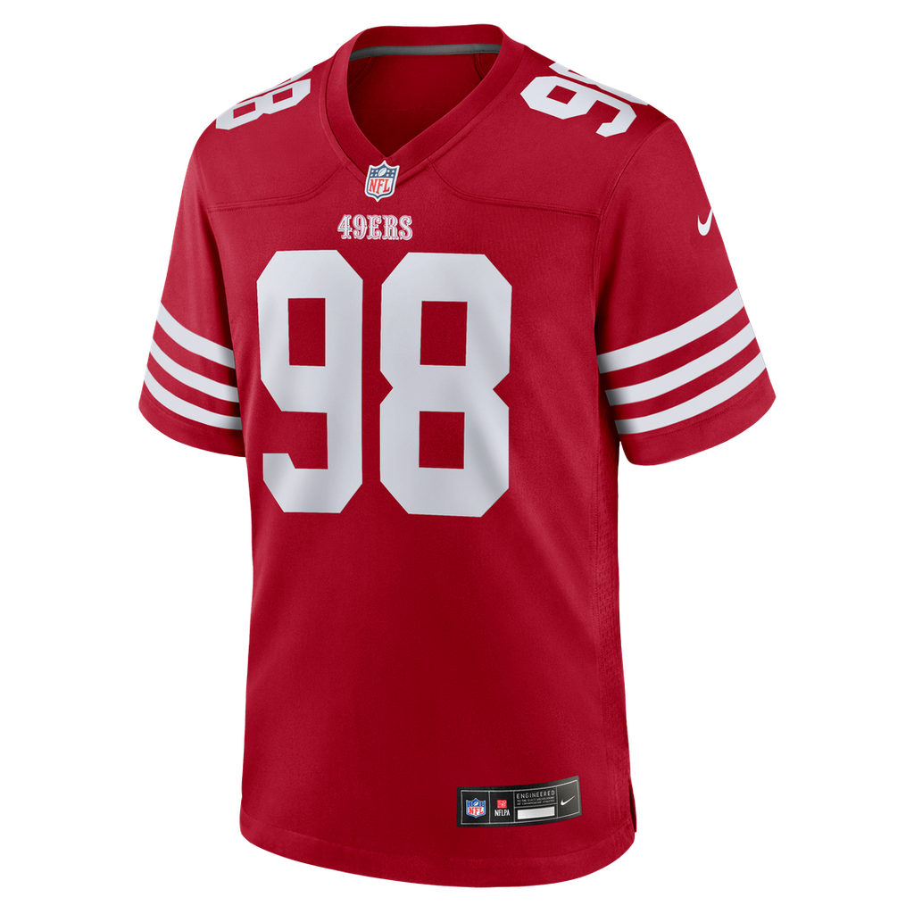 Mykel Williams San Francisco 49ers Nike Team Game Jersey -  Scarlet