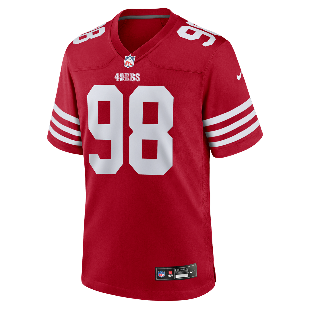 Mykel Williams San Francisco 49ers Nike Team Game Jersey -  Scarlet