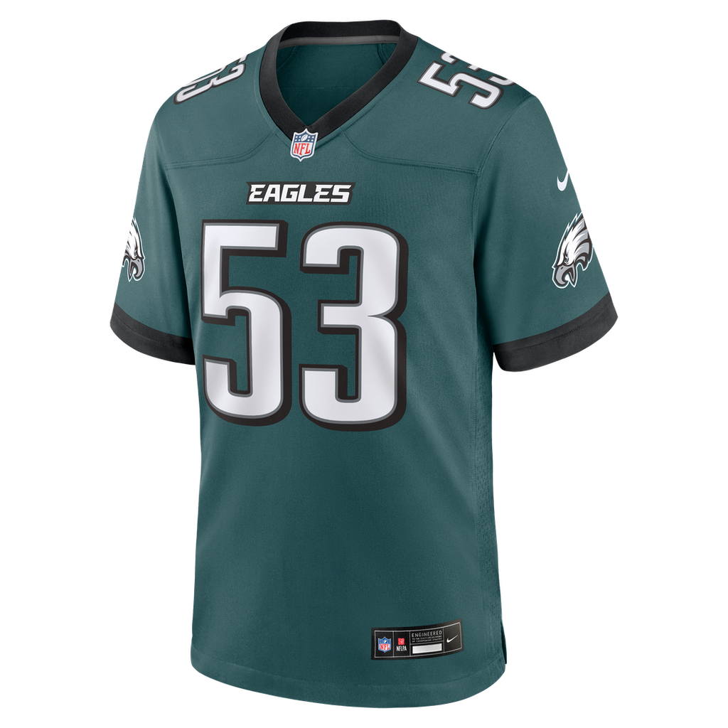 Zack Baun Philadelphia Eagles Nike Team Game Jersey -  Midnight Green