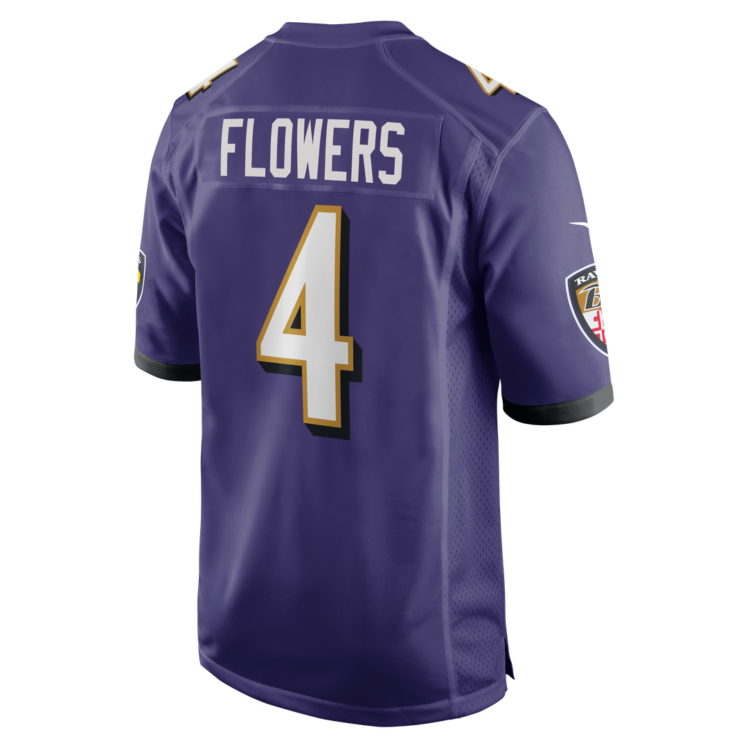 Zay Flowers Baltimore Ravens Nike  Game Jersey - Purple