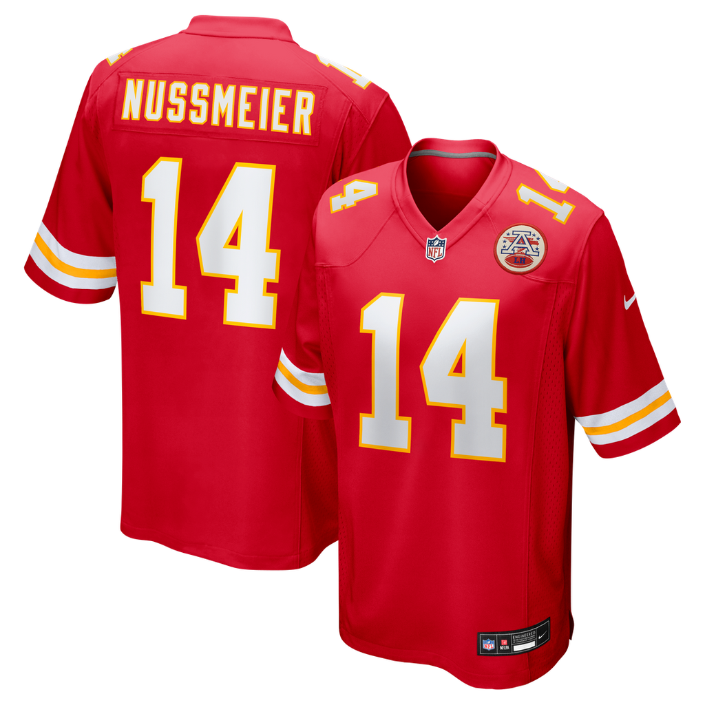 Garrett Nussmeier Kansas City Chiefs Nike Game Jersey - Red