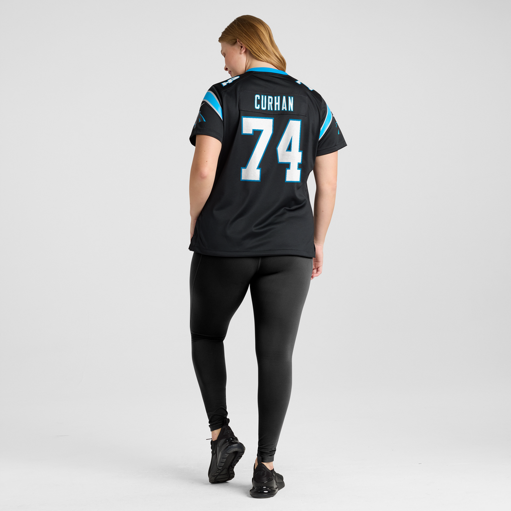 Jake Curhan Carolina Panthers Nike Women's Team Game Jersey -  Black
