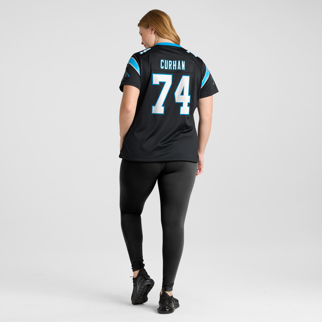 Jake Curhan Carolina Panthers Nike Women's Team Game Jersey -  Black