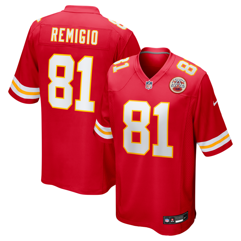 Nikko Remigio Kansas City Chiefs Nike Team Game Jersey -  Red