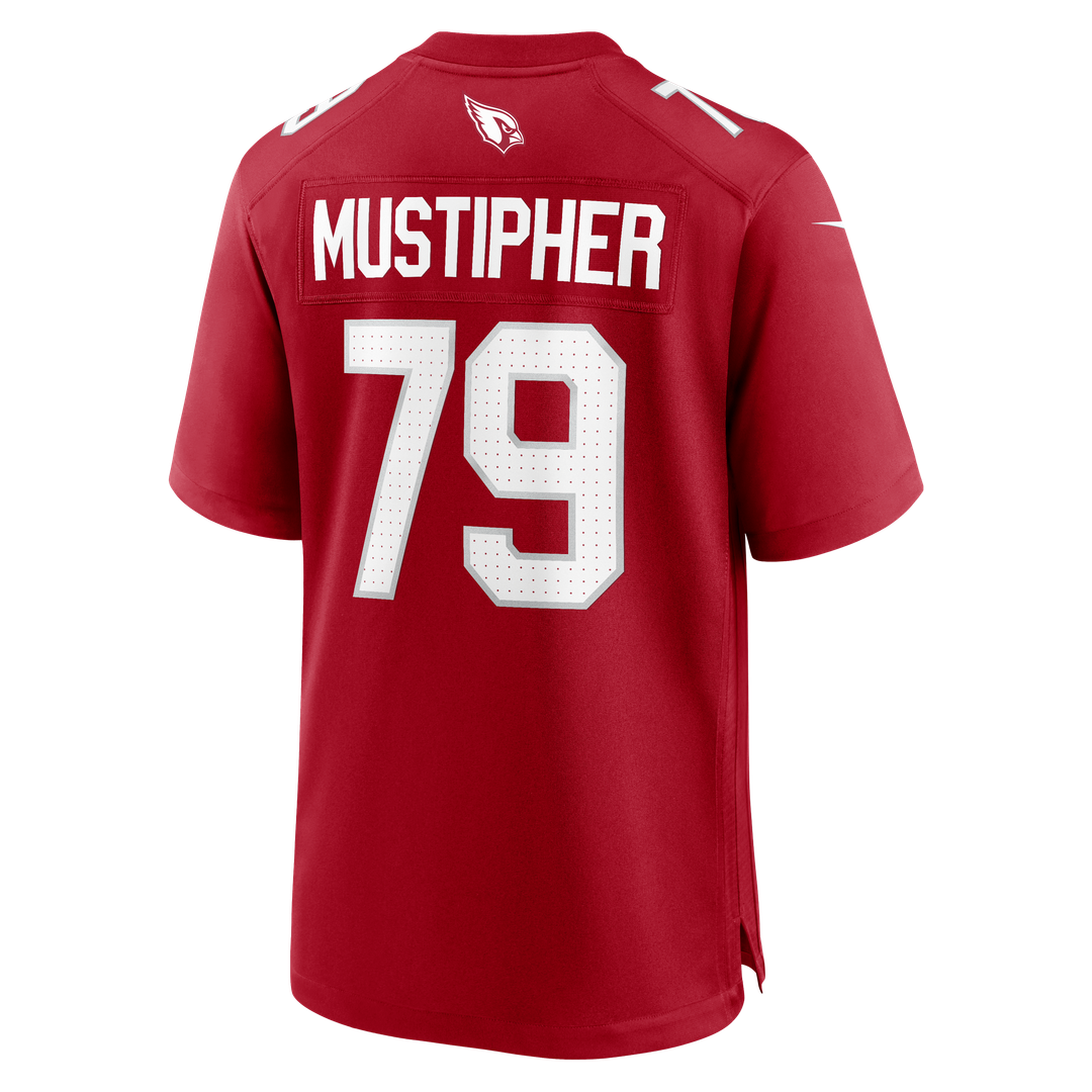 PJ Mustipher Arizona Cardinals Nike Team Game Jersey -  Cardinal