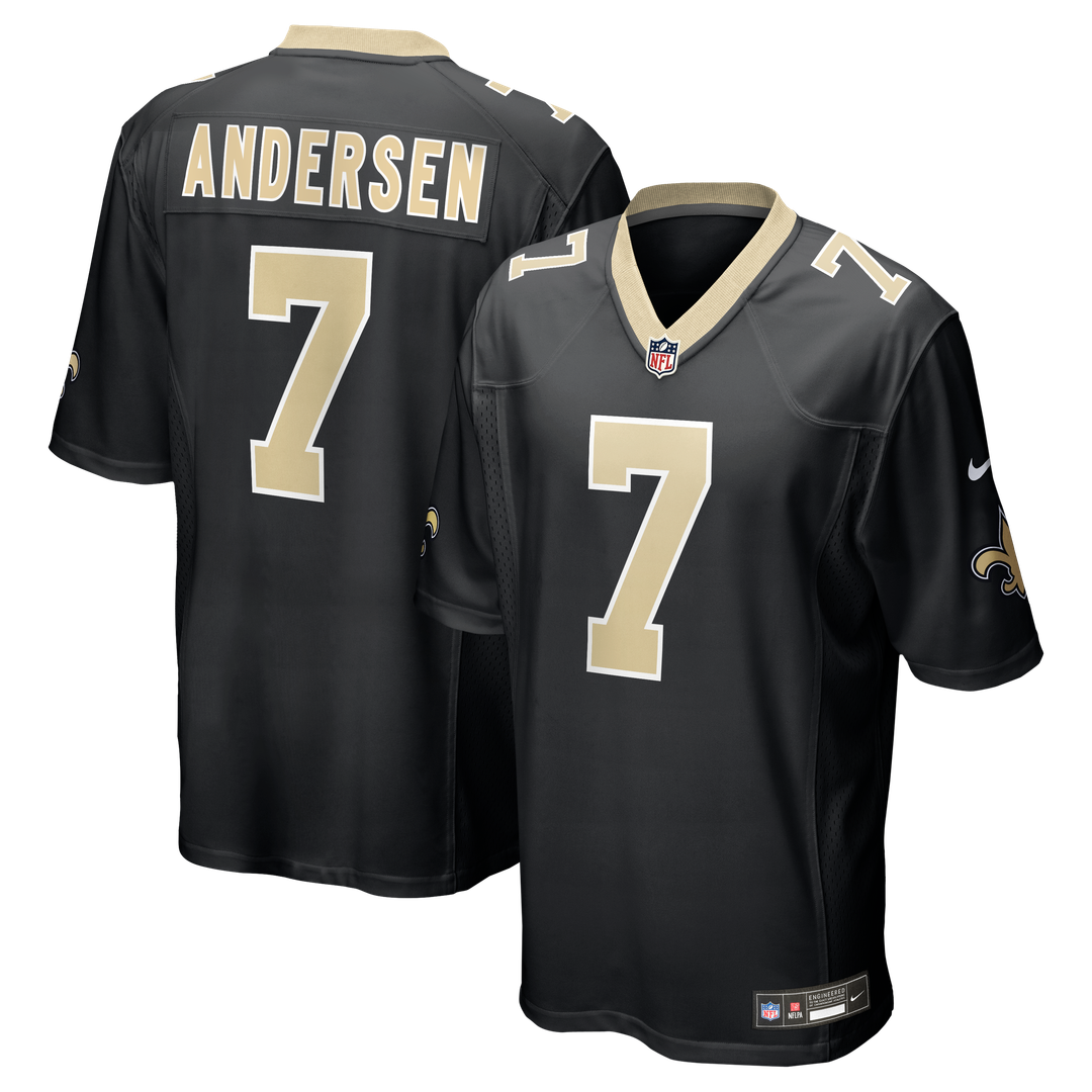 Morten Andersen New Orleans Saints Nike Game Retired Player Jersey - Black