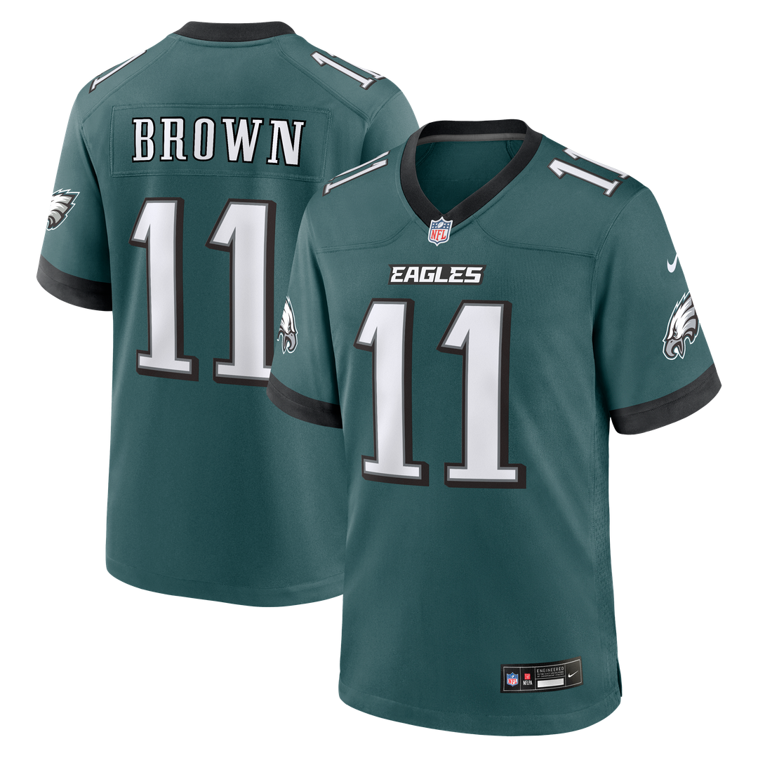 A.J. Brown Philadelphia Eagles Nike Team Game Jersey -  Midnight Green