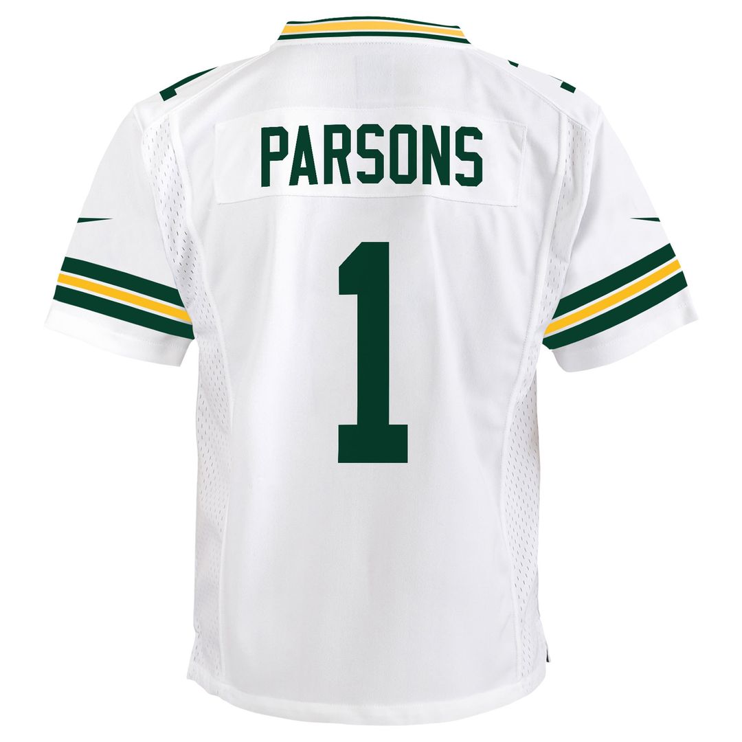 Micah Parsons Green Bay Packers Nike Youth White Game Jersey - White