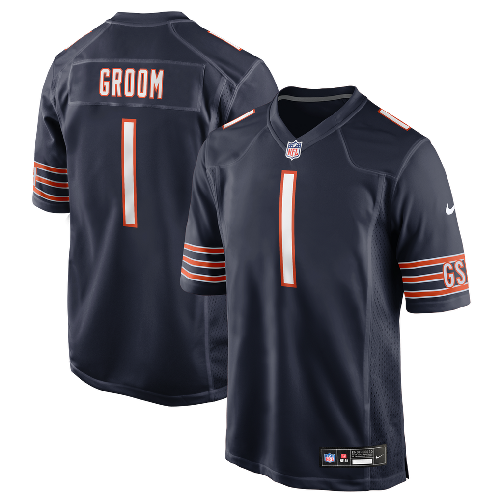 Number 1 Groom Chicago Bears Nike Game Jersey - Navy