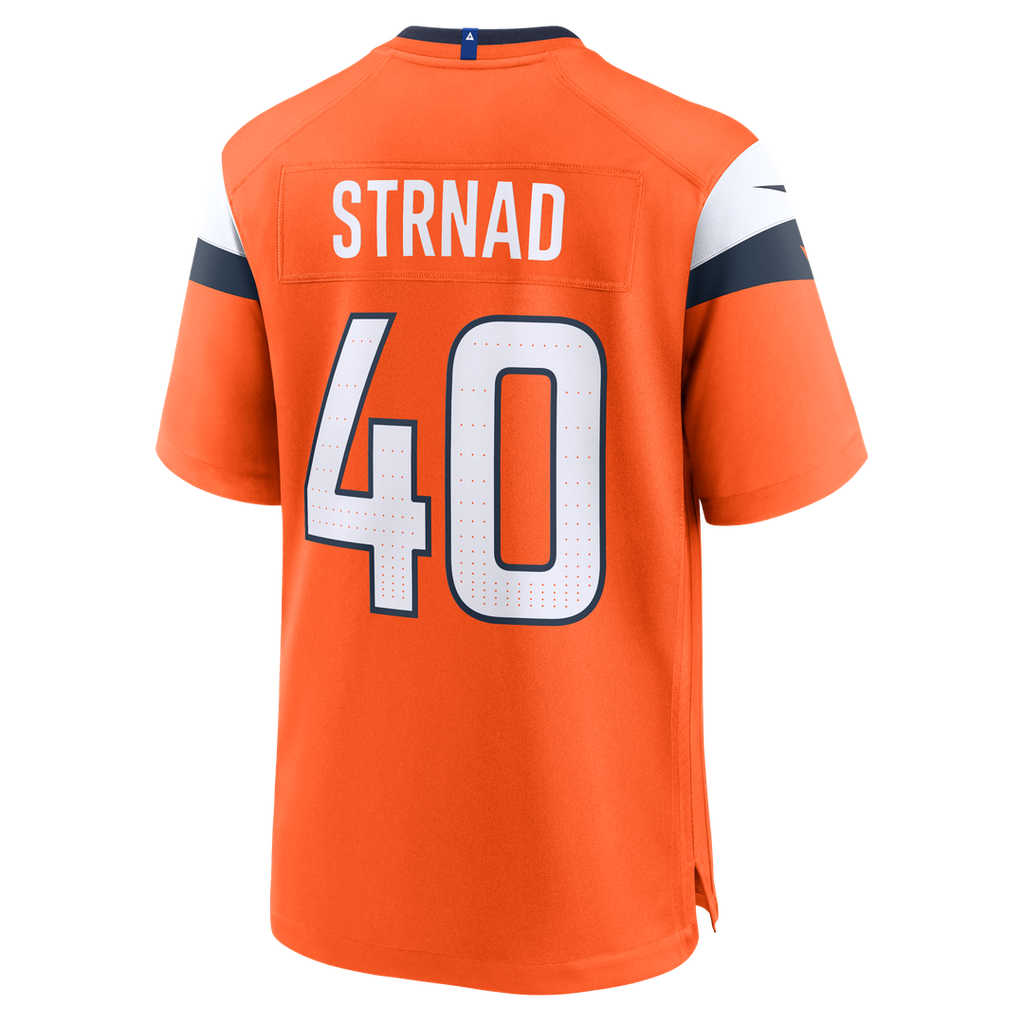 Justin Strnad Denver Broncos Nike Team Game Jersey -  Orange