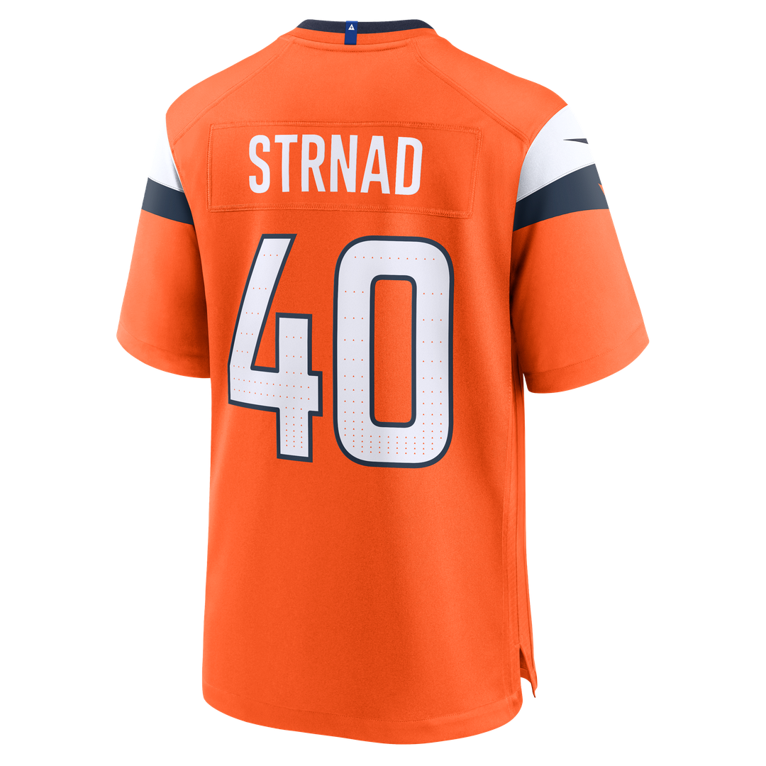 Justin Strnad Denver Broncos Nike Team Game Jersey -  Orange
