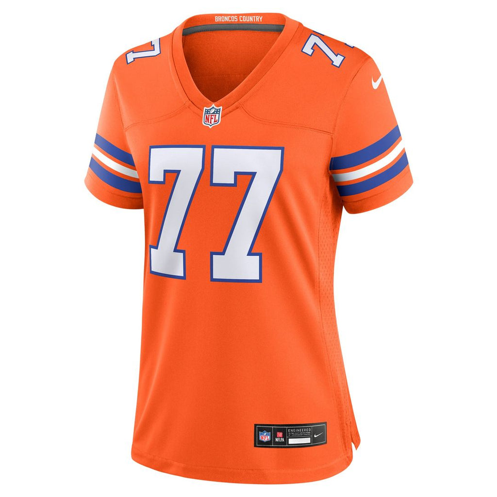 Quinn Meinerz Denver Broncos Nike Women's Mile High Collection 1977 Throwback Player Game Jersey - Orange