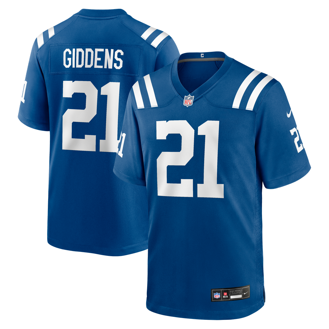 DJ Giddens Indianapolis Colts Nike Team Game Jersey -  Royal
