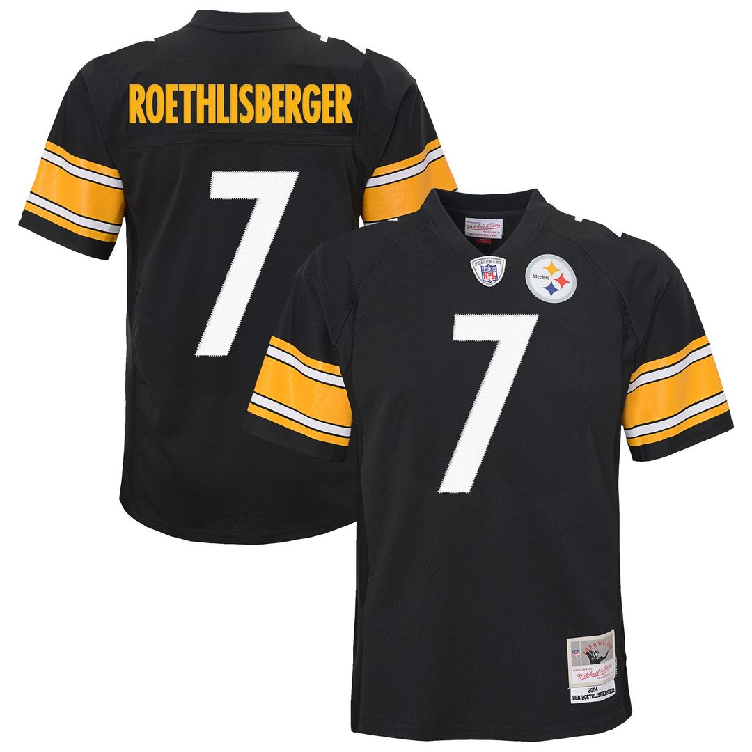 Ben Roethlisberger Pittsburgh Steelers Mitchell & Ness Youth 2004 Legacy Replica Jersey - Black