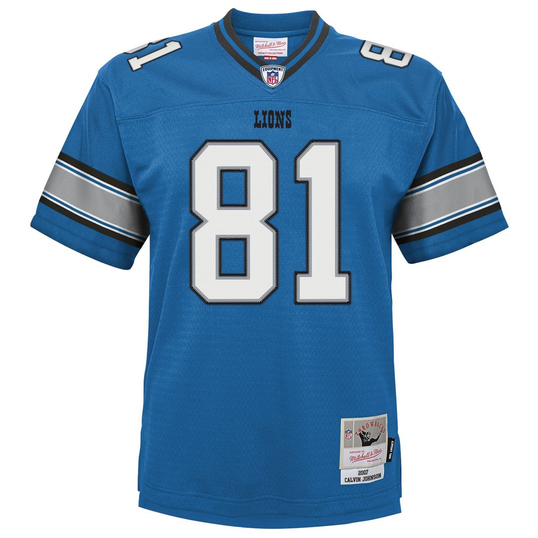 Calvin Johnson Detroit Lions Mitchell & Ness Youth Legacy Replica Jersey - Blue