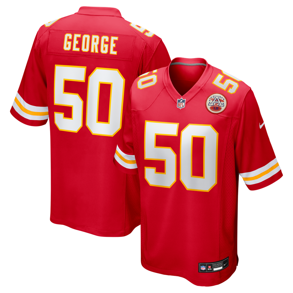Brandon George Kansas City Chiefs Nike Team Game Jersey -  Red