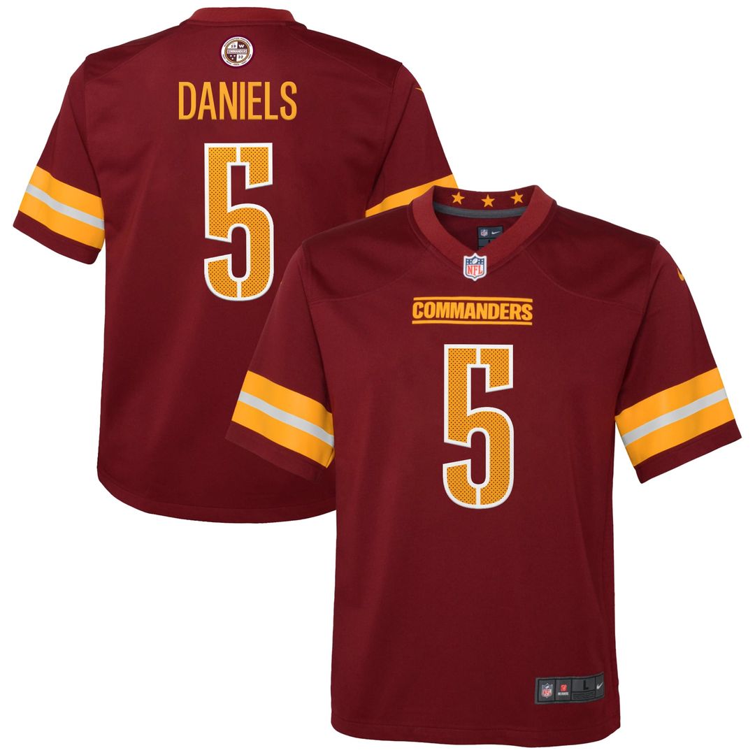 Jayden Daniels Washington Commanders Nike Youth Game Jersey - Burgundy
