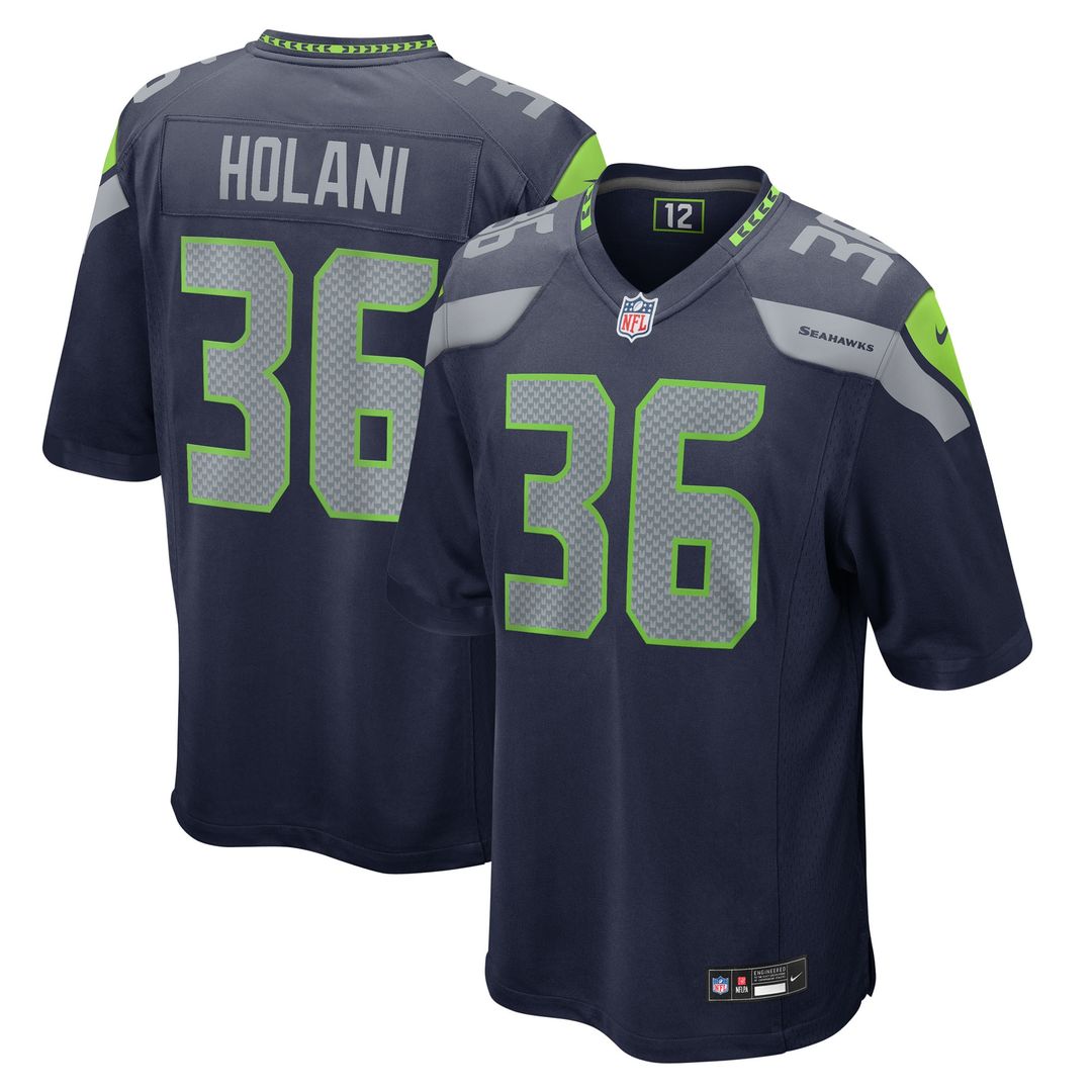 George Holani Seattle Seahawks Nike Team Game Jersey -  College Navy
