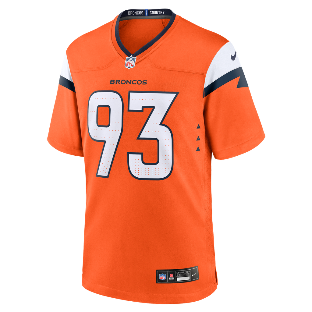 D.J. Jones Denver Broncos Nike Team Game Jersey -  Orange