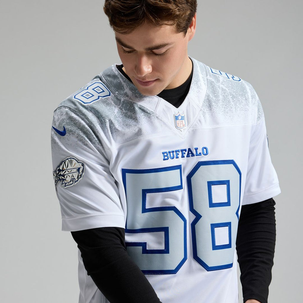 Matt Milano Buffalo Bills Nike 2025 Rivalries Collection Stitched Limited Jersey - White