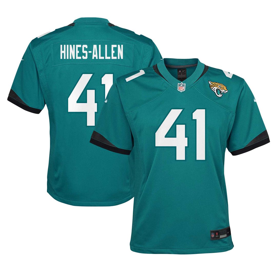 Josh Hines-Allen Jacksonville Jaguars Nike Youth Game Jersey - Teal