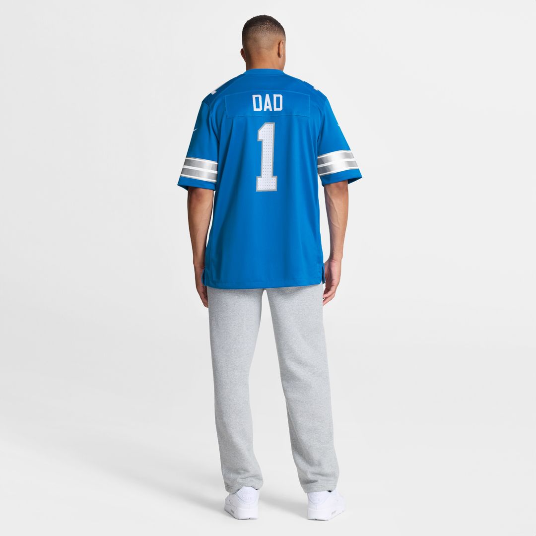 Number 1 Dad Detroit Lions Nike Game Jersey - Blue