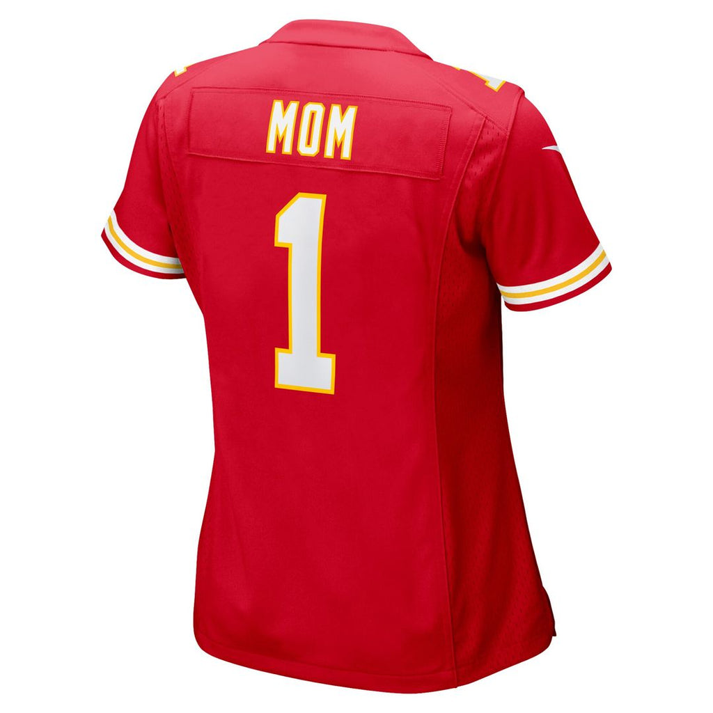 Number 1 Mom Kansas City Chiefs Nike Women's Game Jersey - Red