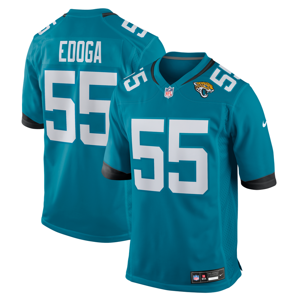 Chuma Edoga Jacksonville Jaguars Nike Team Game Jersey -  Teal