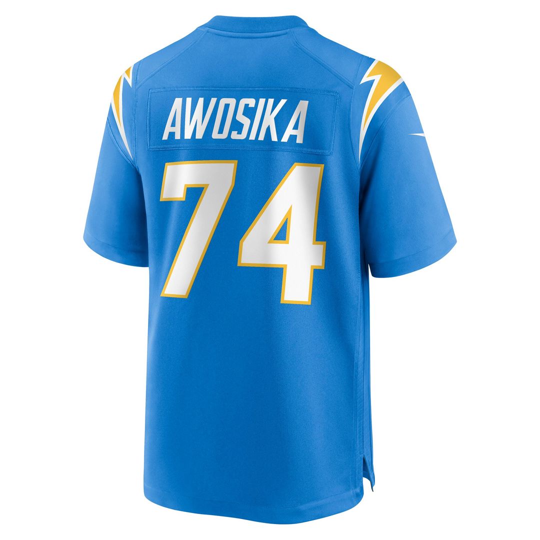 Kayode Awosika Los Angeles Chargers Nike Team Game Jersey -  Powder Blue