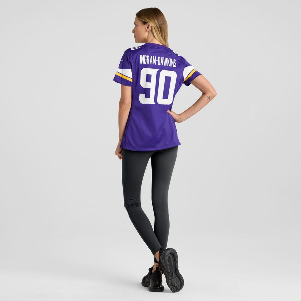 Tyrion Ingram-Dawkins Minnesota Vikings Nike Women's Team Game Jersey -  Purple