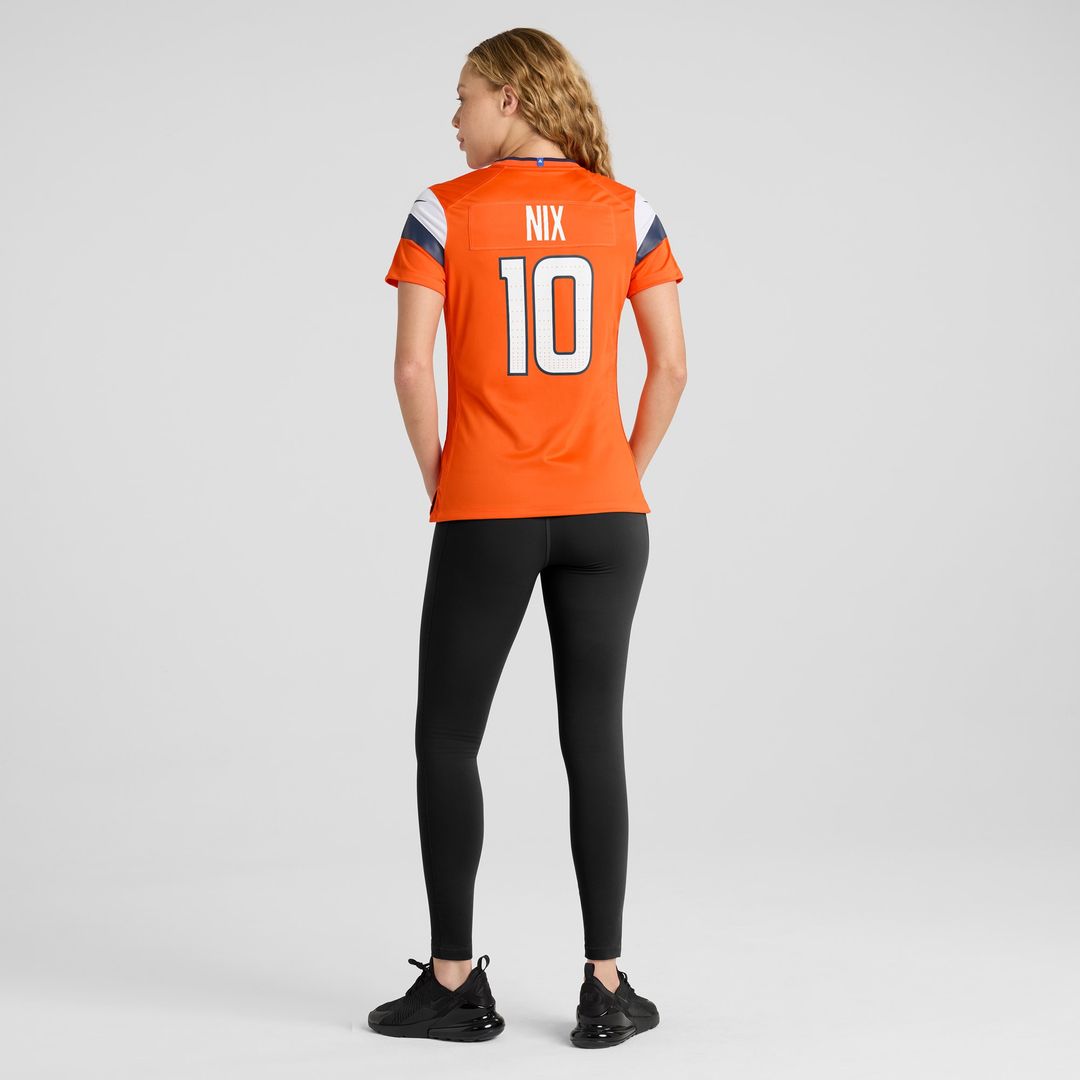 Bo Nix Denver Broncos Nike Women's Game Jersey -  Orange