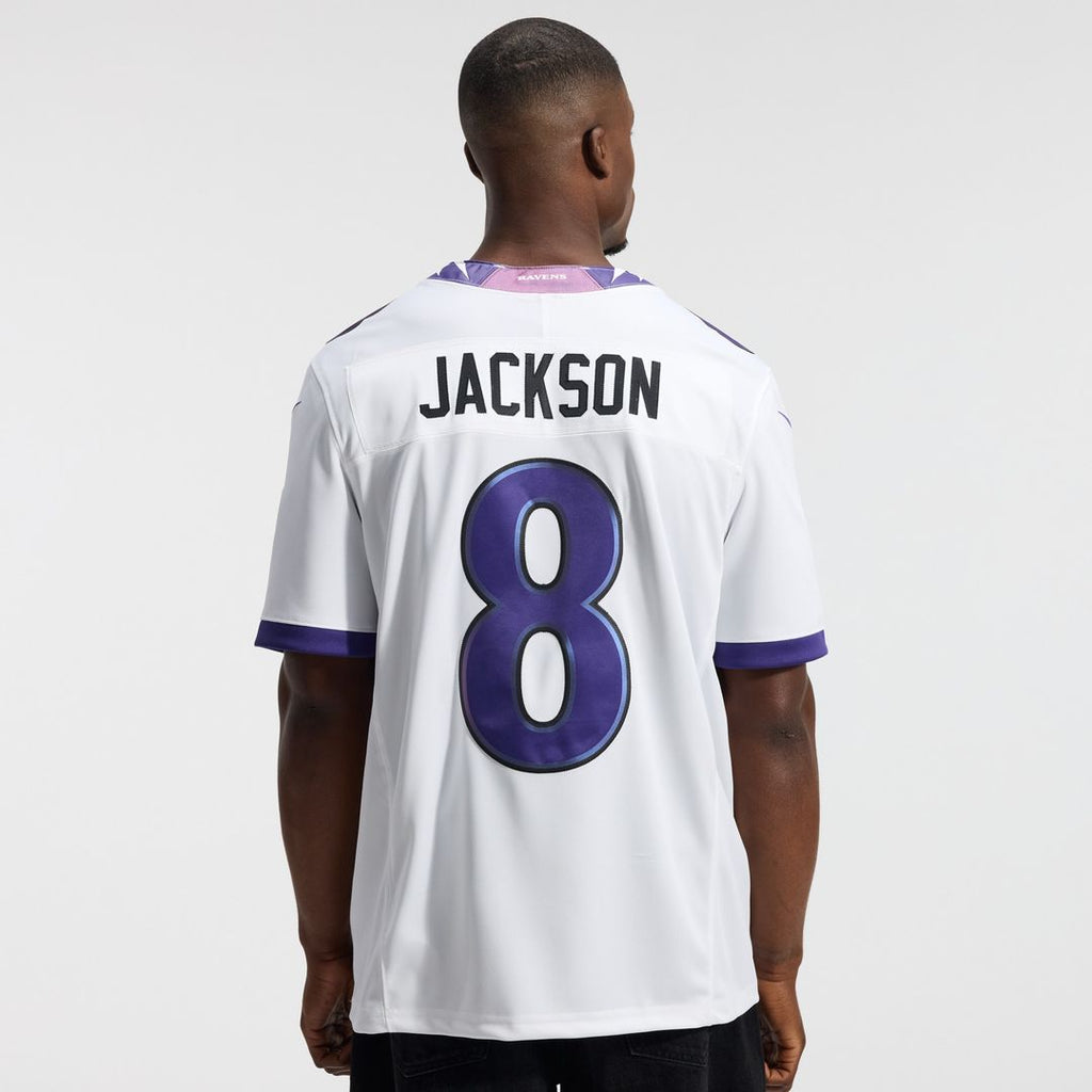 Lamar Jackson Baltimore Ravens Nike Vapor F.U.S.E. Stitched Limited Jersey - White