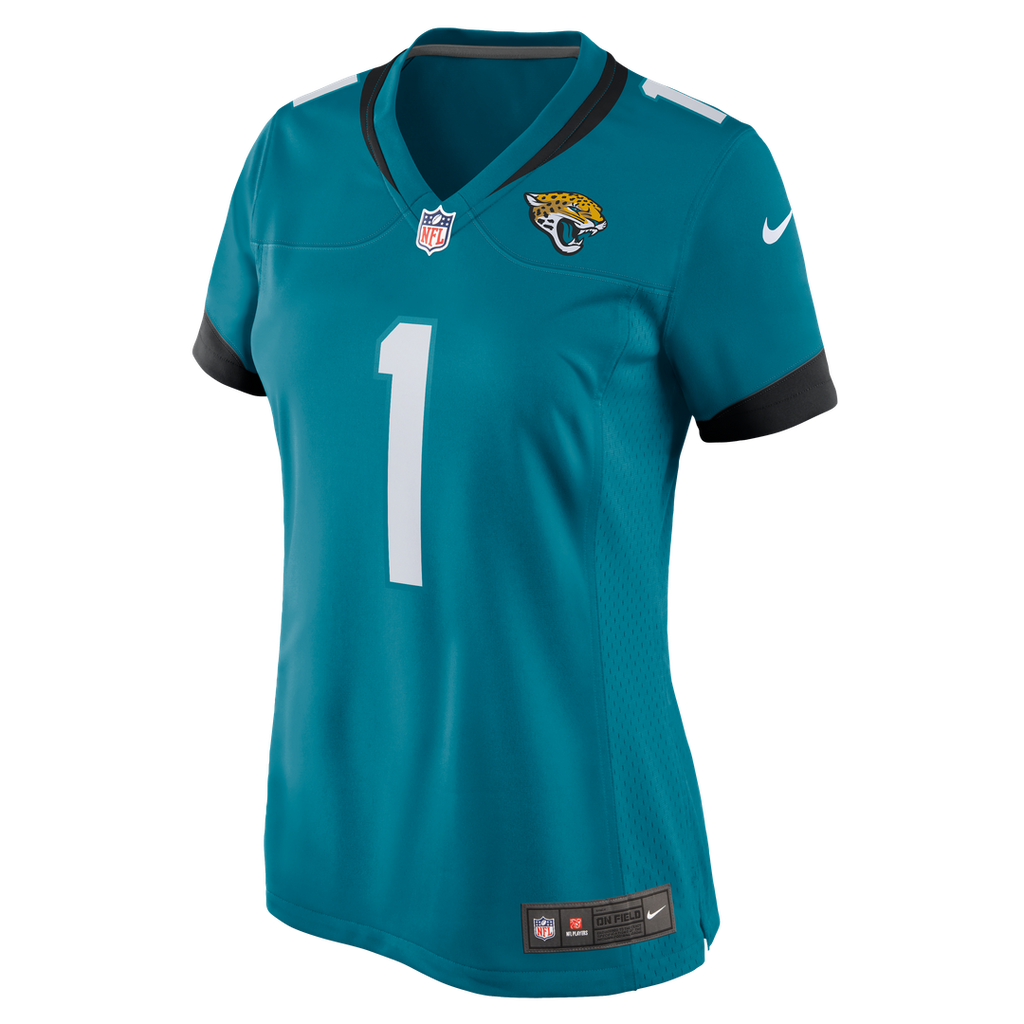 Number 1 Bride Jacksonville Jaguars Nike Women's Game Jersey - Teal