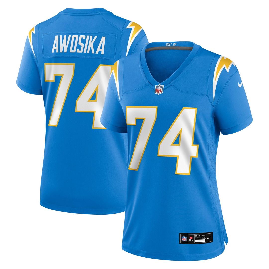 Kayode Awosika Los Angeles Chargers Nike Women's Team Game Jersey -  Powder Blue