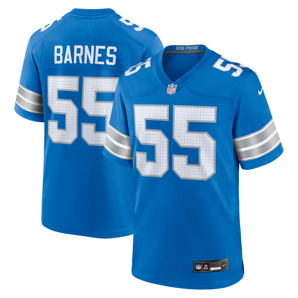 Derrick Barnes Detroit Lions Nike Team Game Jersey -  Blue