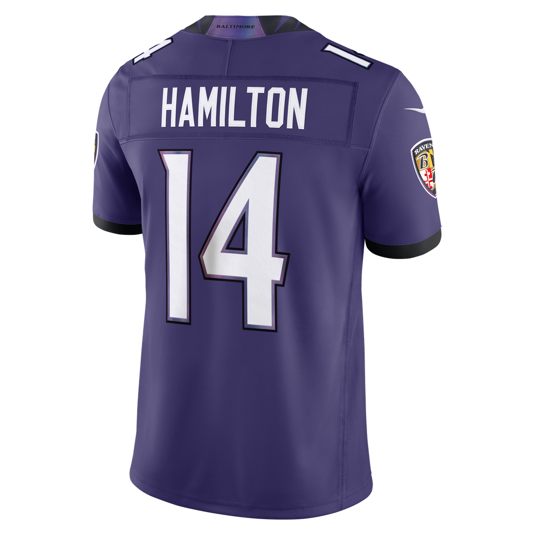 Kyle Hamilton Baltimore Ravens Nike Vapor F.U.S.E. Stitched Limited Jersey - Purple