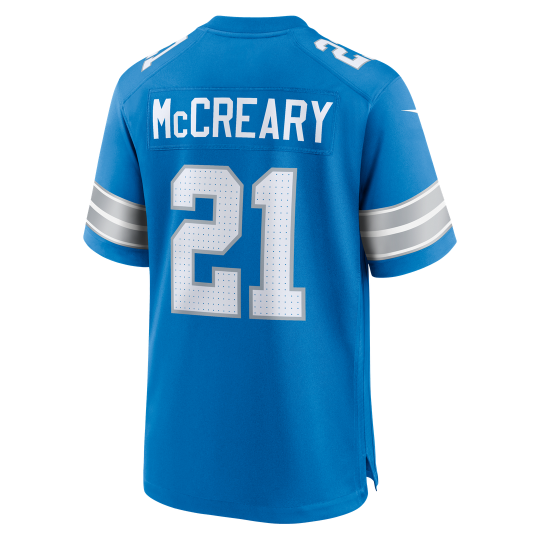 Roger McCreary Detroit Lions Nike Team Game Jersey -  Blue