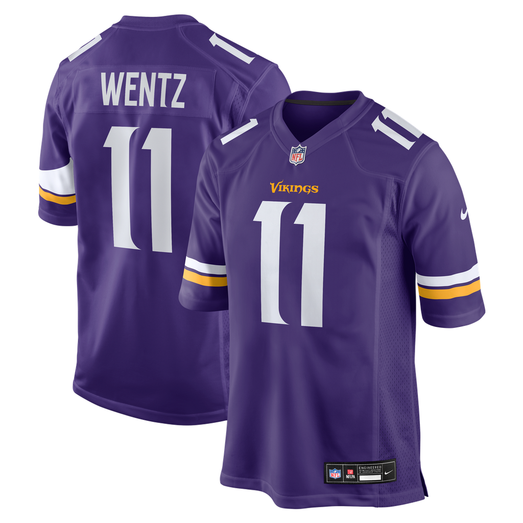 Carson Wentz Minnesota Vikings Nike Team Game Jersey -  Purple