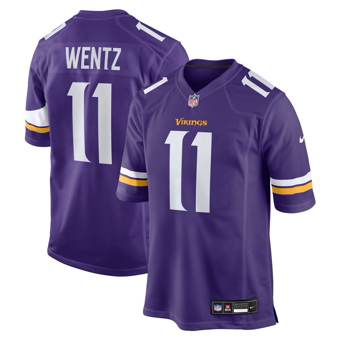 Carson Wentz Minnesota Vikings Nike Team Game Jersey -  Purple
