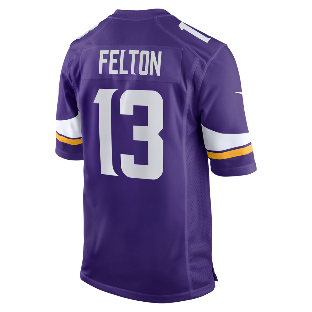 Tai Felton Minnesota Vikings Nike Team Game Jersey -  Purple