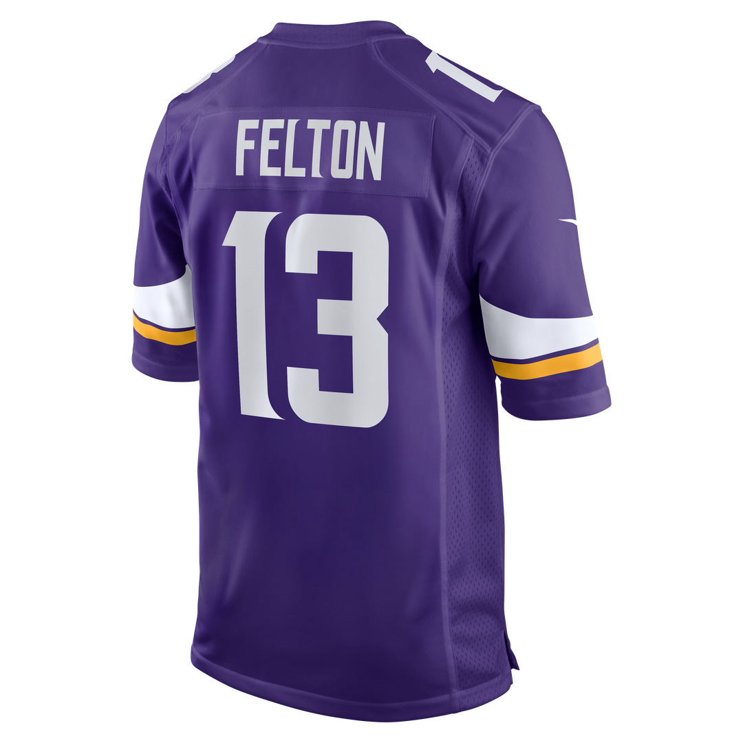Tai Felton Minnesota Vikings Nike Team Game Jersey -  Purple